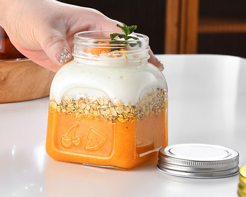 Square Canning Jar with Lid