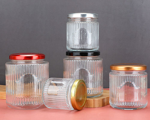 Striped Round Honey Jars Wholesale