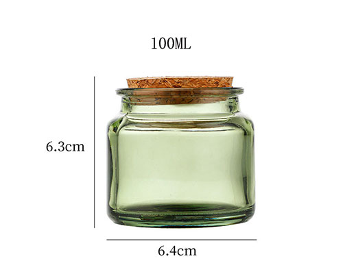 100ml Glass Candle Jar With Cork Lid