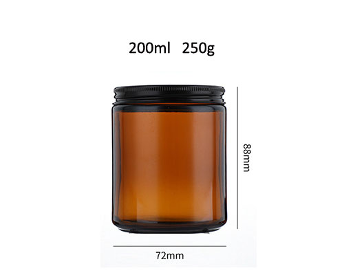 200ml Amber Glass Candle Jar