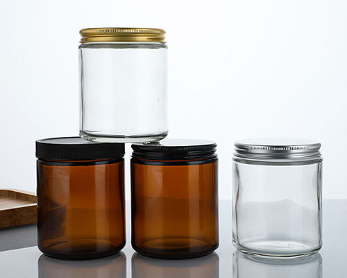 Amber Glass Candle Jars Bulk