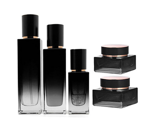 Black Glass Cosmetic Packaging