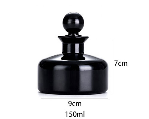 Black Reed Diffuser Bottle with Cap
