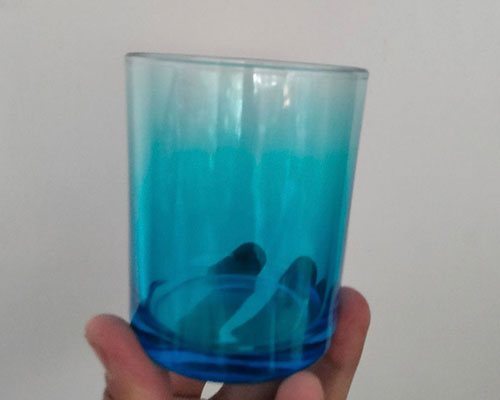 Blue Glass Candle Jar
