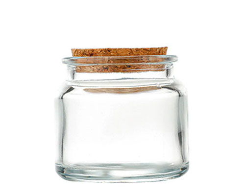 Clear Glass Candle Jar With Cork Lid
