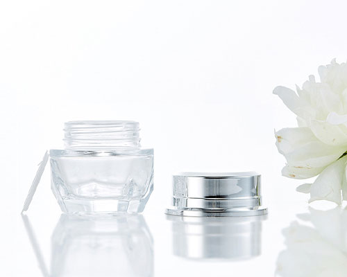 Clear Glass Cosmetic Jar