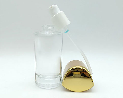Cosmetic Bottle with Gold Lid