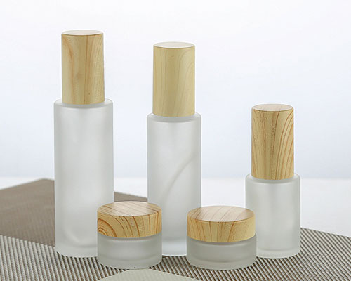 Frosted Glass Cosmetic Packaging Bottles