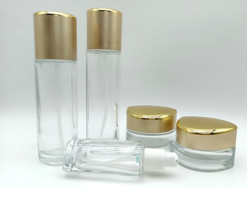 Gold Cosmetic Glass Bottles