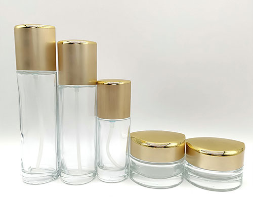 Gold Glass Cosmetic Packaging