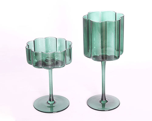 Green Champagne Cocktail Glasses